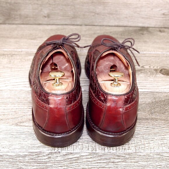 Allen Edmonds CRANDON Woven Blucher 10 B Narrow Chili * add $15 new Cedar Trees